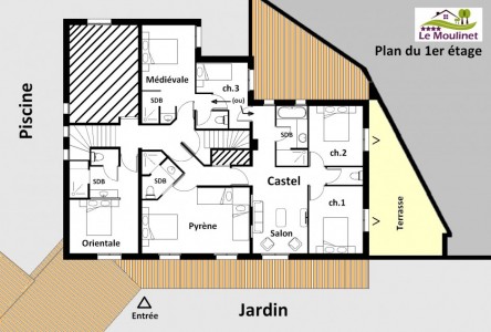 Plan du 1er étage