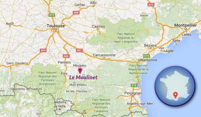 Plan d'accès au Gite de Groupe Le Moulinet