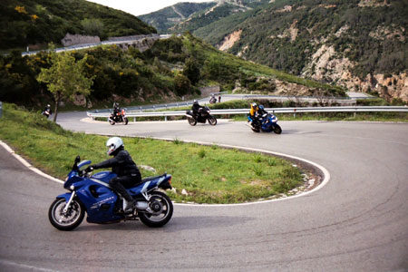 Moto en Pyrenees